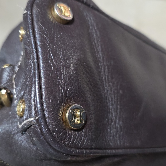 VTG Céline East/West Shoulder Bag in Stitched Brown Leather w/COA - Picture 14 of 16